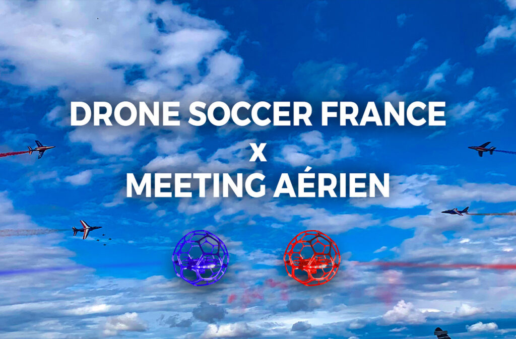 Image de la patrouille de France avec des Drone Soccer Ball